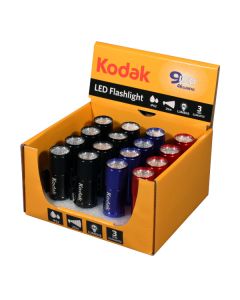 30413894 Kodak LED baterijska lampa, crna i crvena i plava, 16 komada sa baterijama
